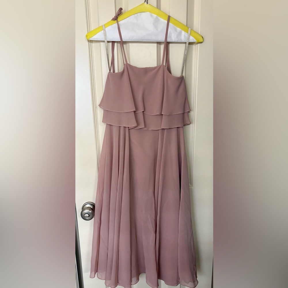 Elegant Layered Pink Dress